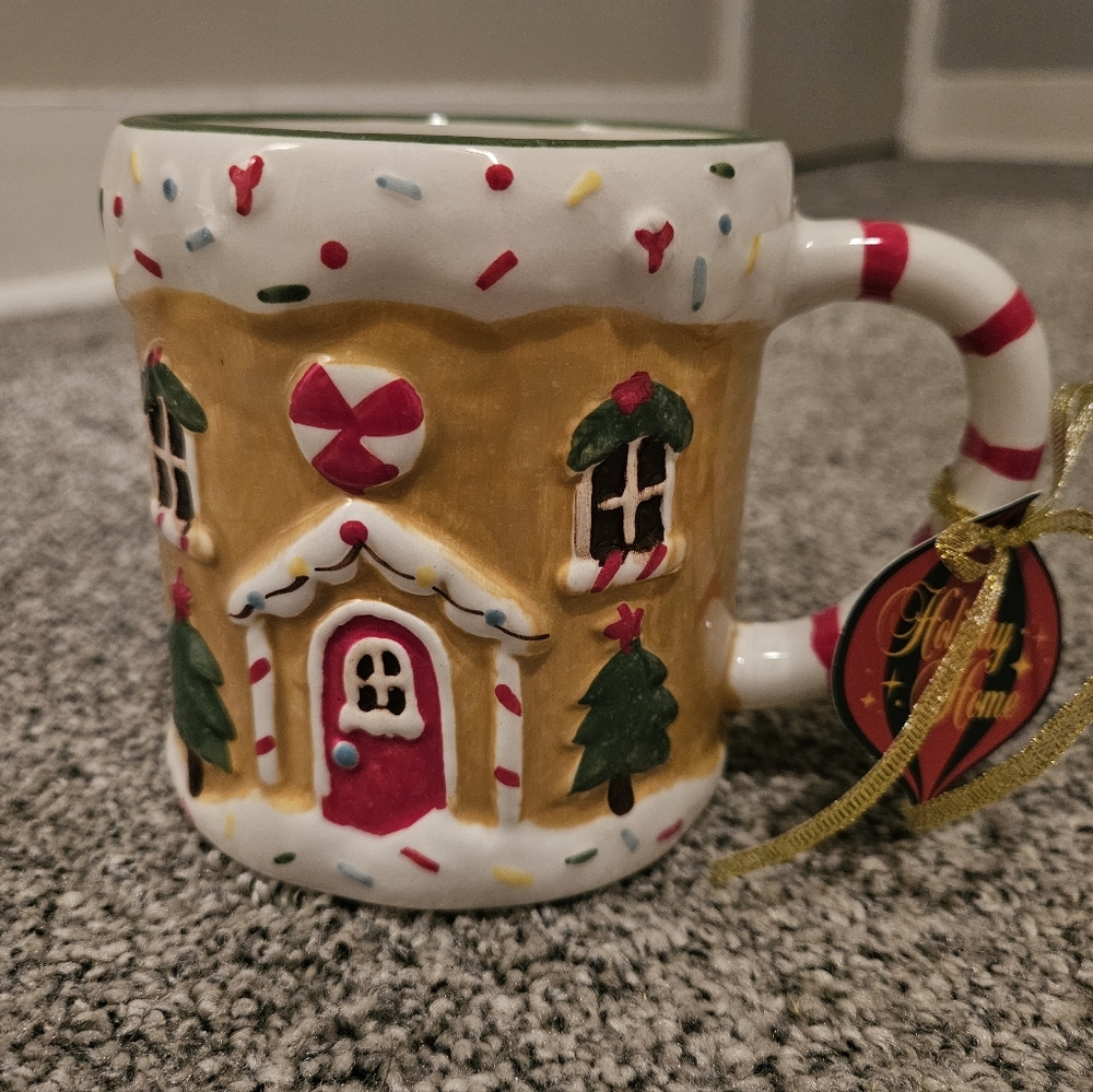 Festive Gingerbread House Mug Decorative Holiday Tiktok Viral Rare Find